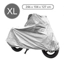 Stahl Motorradwippe Vorne 17"-21" Set inkl. Motorradgarage Abdeckplane grau – Motorradständer inkl.