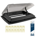 MPK Vision Star L pro Schwarz Dachhaube klar 70x50 cm Dachstärke 25-60 mm + Dichtmasse – MPK