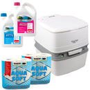 Not-Toilette Komplett-Set | Porta Potti Qube 365 | Reinigungskonzentrat | Toilettenpapier – Thetford