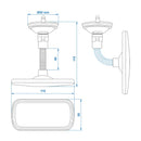 Panorama-Rückspiegel mit 4cm Flexarm - Universal Wohnwagen Caravan Spiegel – APT