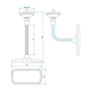 Panorama-Rückspiegel mit 12cm Flexarm - Universal Wohnwagen Caravan Spiegel – APT