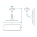 Panorama-Rückspiegel Groß mit 4cm Flexarm - Universal Wohnwagen Caravan Spiegel – APT
