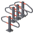 4er Set Parkbügel mit integriertem Schloss aus Stahl Aufrecht (BxH): 70 x 45,8 cm – APT