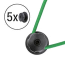 5x Planenhaken rund Kunststoff Ø 25 mm schwarz 6mm Bohrung – Robuster Kunststoff Planenhaken, 25 mm Durchmesser.