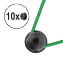 10x Planenhaken rund Kunststoff Ø 25 mm schwarz 6mm Bohrung – Robuster Kunststoff Planenhaken, 25 mm Durchmesser.