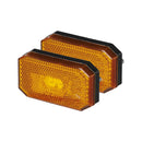 2er Set LED Seitenmarkierungsleuchte 12/24V – Orange, 80x44 mm, wasserdicht – APT