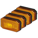 4er Set LED Seitenmarkierungsleuchte 12/24V – Orange, 80x44 mm, wasserdicht – APT