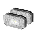 2er Set LED Seitenmarkierungsleuchte 12/24V – Weiß, 80x44 mm, wasserdicht & – APT