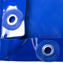 Anhänger Flachplane Blau mit Gummigurt 2575x1345x50mm inkl. 2x Flachplanenbügel – Deiwo