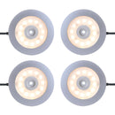 4er Set Aufbauspot 12 LED 240l, 12V-3,4W, Ø55x5,0mm – Diese Innenleuchte lässt Sie nicht im Dunkeln stehen.