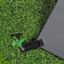 Arisol Vorzeltteppich 250x500cm 100% PP Zeltteppich grau inkl Clips, Tragetasche – Arisol