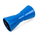 Kielrolle PE, 200mm, 22mm Bohrung, Keilform für Bootstrailer, blau – ProPlus