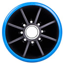 Kielrolle PE, 200mm, 22mm Bohrung, Keilform für Bootstrailer, blau – ProPlus
