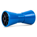 Kielrolle PE, 200mm, 22mm Bohrung, Keilform für Bootstrailer, blau – ProPlus