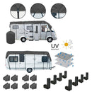 Wohnwagen & Wohnmobil Schutzdach 7x3 Meter Winter geeignet + 8er Set Schutzecken – Deiwo