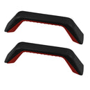 2x Wohnwagen Rangiergriff, 180 mm, Kunststoff, Unterteil Rot, Oberteil Schwarz
