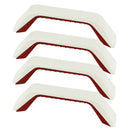 4x Wohnwagen Rangiergriff, 180 mm, Kunststoff, Unterteil Rot, Oberteil Reinweiss