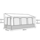 Ganzjahresvorzelt Casa Royal 2 320, 320x230cm, Stahlgestänge Wohnwagen Vorzelt – Reimo Tent Technology