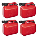 4x Kraftstoffkanister 5L Kunststoff red Diesel Reserve Benzinkanister – APT