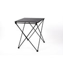 Alu Rolltisch HUGO mit Tasche + Haken 46 x 50 cm schwarz Campingtisch Falttisch – So macht Camping Spaß!