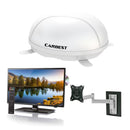 Vollautomatische Satellietenantenne Komplett-Set  + Led Tv Wandhalter Sikaflex – Carbest