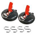 2x Saugnapf Befestigung mit Ring & 2 S-Haken 10 Kg Tragkraft Klappsauger – ProPlus
