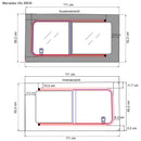 Schiebefenster Glasfenster passend für Vito Bj. 04-15 links, Echtglas, 111x56 cm – Wamovo