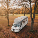 Dachschutzplane 5,5x3 m Grau 160g/m² – Atmungsaktive Wohnmobil & Wohnwagen Abdeckplane | Wetterfester Schutz mit Gurtsystem