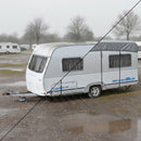 Dachschutzplane 8,5x3 m Grau 160g/m² – Atmungsaktive Wohnmobil & Wohnwagen Abdeckplane | Wetterfester Schutz mit Gurtsystem