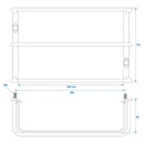 Universal Rücklicht Schutzgitter 260x170x80mm Rücklichtschutz Schutz Rückleuchte – APT