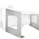 2x Universal-Seitenwand mit Fenster für Markise, grau, 250x234x290 cm – Bo-Camp