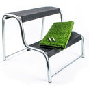 Doppeltrittstufe mit Fußmatte, 48x44x37 cm, 150kg belastbar, gummiert – ProPlus