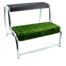 Doppeltrittstufe mit Fußmatte, 48x44x37 cm, 150kg belastbar, gummiert – ProPlus
