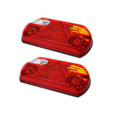 2er Set Rückleuchten Rechts Links 296x142mm 32LED 6 Funktionen Schlussleuchten – APT