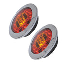 2er Set Rückleuchten Anhängerbeleuchtung 3 Funktionen 122 mm Chrom Heckleuchten – APT