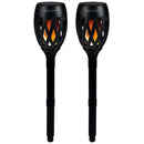 SET 2x Carbest LED-Fackel Leuchte mit Solar & USB - Leuchtfackel Camping Outdoor – Bring Licht ins Dunkel!
