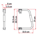 Fiamma Security 31 Einstiegshilfe, Bügelhöhe 31 cm, Aluminium, Schloss – Fiamma