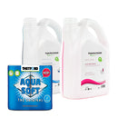 Freizeitschmiede Set Sanitärzusatz Simple Blue & Rinse je 2L oder 4L & Aqua Soft Toilettenpapier – Freizeitschmiede