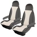 Maß Sitzbezüge | Fiat Ducato x250 | 2012-2015 | Beige/Onyx | Kunstleder | 6tlg – ViaMondo