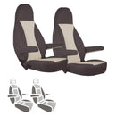 Maß Sitzbezüge | Fiat Ducato x250 | 2012-2015 | Beige/Onyx | Kunstleder | 6tlg – ViaMondo