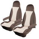 Maß Sitzbezüge | Fiat Ducato x250 | 2012-2015 | Beige/Taupe | Kunstleder | 6tlg – ViaMondo