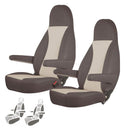 Maß Sitzbezüge | Fiat Ducato x250 | 2012-2015 | Beige/Taupe | Kunstleder | 6tlg – ViaMondo
