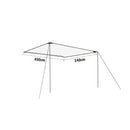 Deiwo Essential Sonnensegel 4,50 x 2,4 m Wassersäule 2000 mm Grau – Deiwo