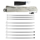 deiwo  Premium Sonnendach Sonnensegel grau 300 x 240cm – Deiwo