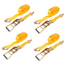 4x Spanngurt mit Ratsche Doppelhaken 8 Meter 5000Kg 50mm Breite PES Orange LKW – ProPlus