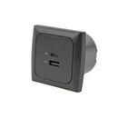 USB Steckdose USB-A USB-C Einbau Ladegerät Schwarz - Isodose, Abdeckung, Rahmen – Wamovo