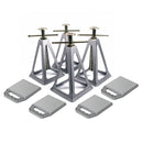 4er Set Alu Stützbock 28-43cm, 4x900kg Traglast inkl. Stützplatten für Wohnwagen – ProPlus