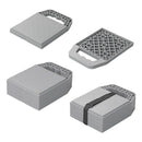 4er Set Alu Stützbock 28-43cm, 4x900kg Traglast inkl. Stützplatten für Wohnwagen – ProPlus