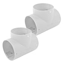 2x T Stück für Warmluftrohre Truma Grau für 65 mm TS T-Stück – Truma