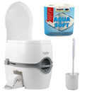 Porta Potti Excellence + Fiamma Toilettenbürste + Aquasoft – Das Porta Potti Excellence, das Topmodell von Thetford.